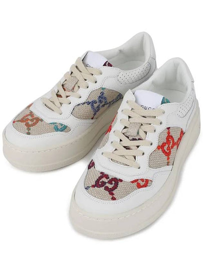 GG Embroider Low Top Sneakers White - GUCCI - BALAAN 2