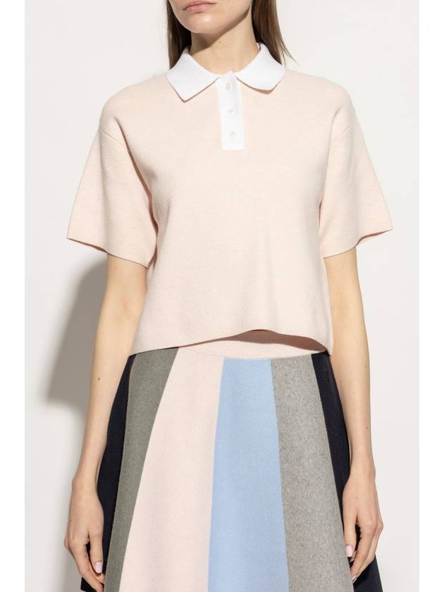 JW Anderson Polo With Cashmere Finish, Women's, Pink - JW ANDERSON - BALAAN 3