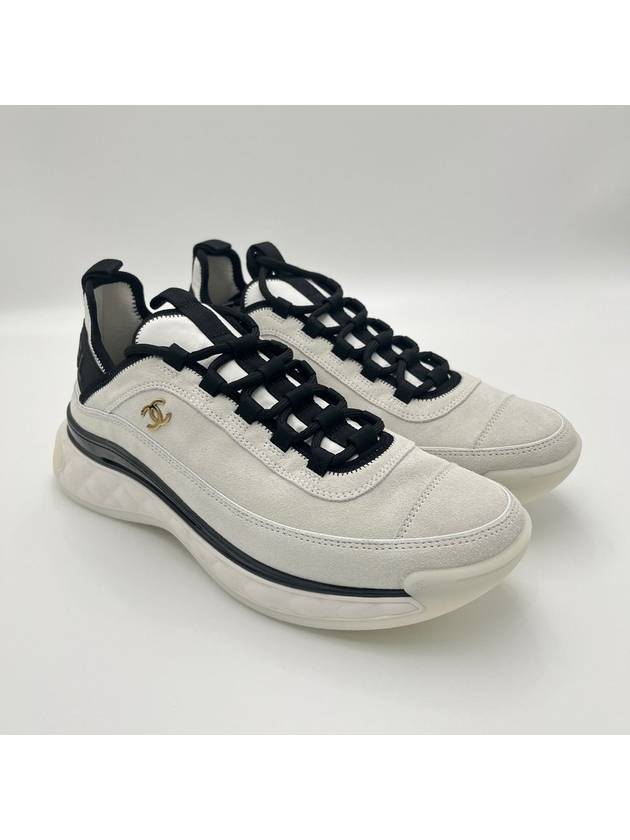 mixed fiber low top sneakers white - CHANEL - BALAAN 3