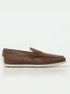 Men's Suede Slip-ons Loafers Brown - TOD'S - BALAAN 2