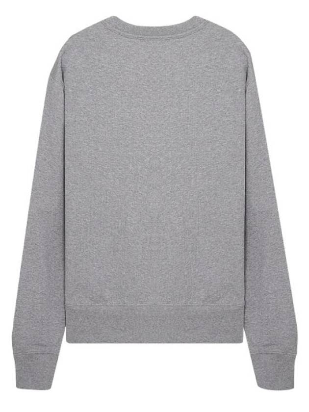 Face Logo Patch Cotton Sweatshirt Grey - ACNE STUDIOS - BALAAN 3