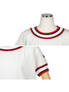 8082000 8390X 035 White Red Trim TShirt - MONCLER - BALAAN 4