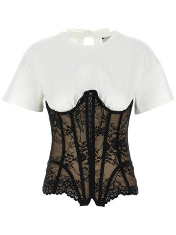 Giuseppe Di Morabito Lace Bodice Insert Top - GIUSEPPE DI MORABITO - BALAAN 1