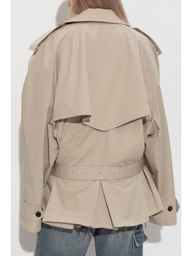 Balenciaga Short Trench Coat, Women's, Beige - BALENCIAGA - BALAAN 4