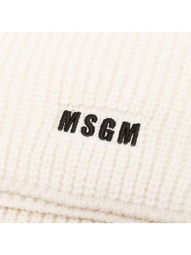 Kids Logo Scarf White MS029218 013 - MSGM - BALAAN 3