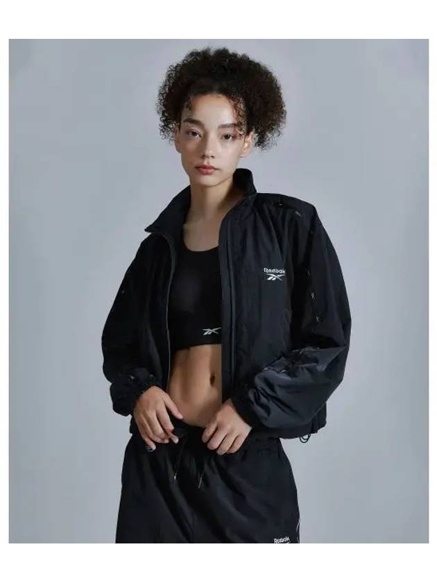 rival crop windbreaker women black - REEBOK - BALAAN 1