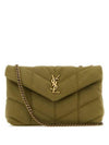 Toy Puffer Jersey Shoulder Bag Green - SAINT LAURENT - BALAAN 1