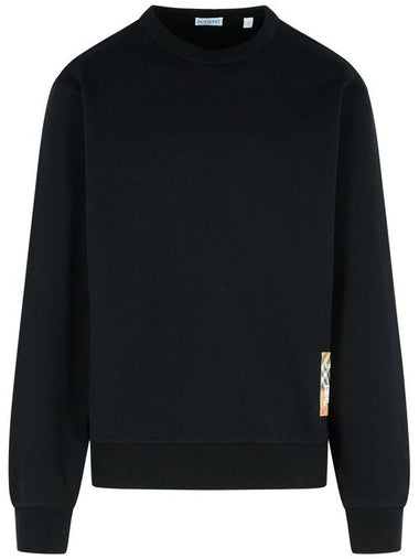 Burberry Black Cotton Sweatshirt - BURBERRY - BALAAN 1