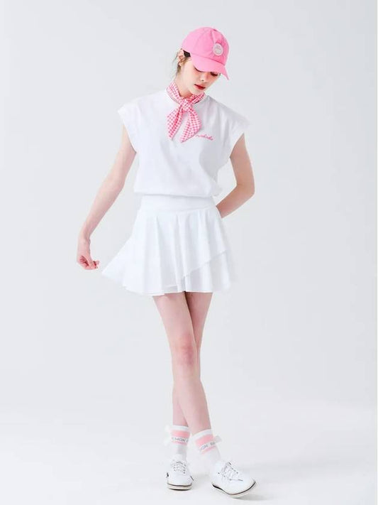 Cooling Double Layer Flare Skirt UPF50 WHITE - MONBIRDIE GOLF - BALAAN 2