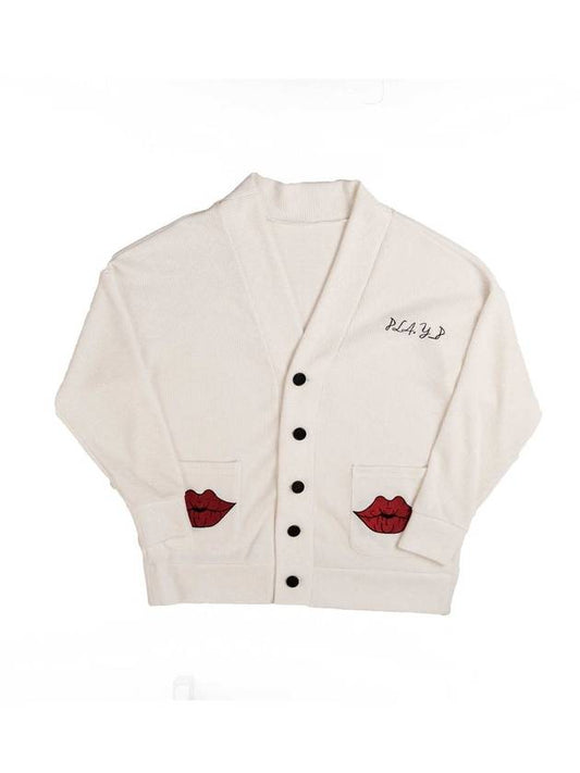 Lip pocket cardigan CA01 WHITE - PLA.Y_P - BALAAN 2