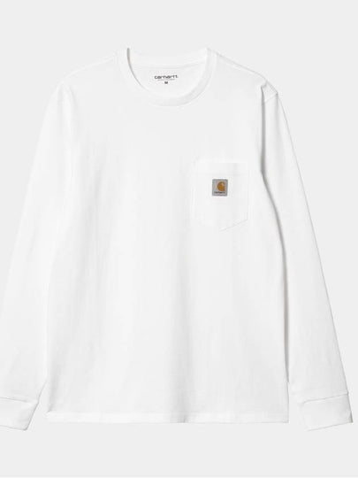 Chest Pocket Logo Long Sleeve T-Shirt White - CARHARTT WIP - BALAAN 2