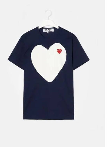 Women s Red Heart Waffen T shirt Navy Domestic Product GM0023022211054 - COMME DES GARCONS PLAY - BALAAN 1