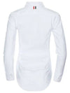 Button Down Cotton Oxford Long Sleeve Shirt White - THOM BROWNE - BALAAN 3