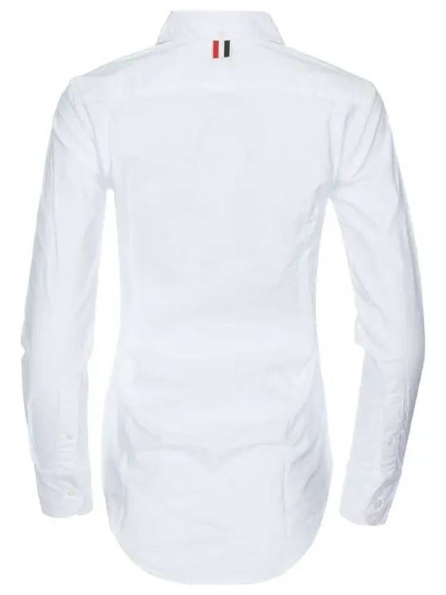 Button Down Cotton Oxford Long Sleeve Shirt White - THOM BROWNE - BALAAN 3