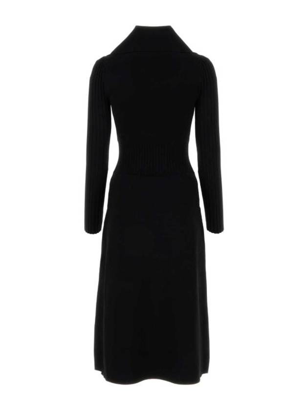 Polo Sweater Midi Dress Black - TORY BURCH - BALAAN 3