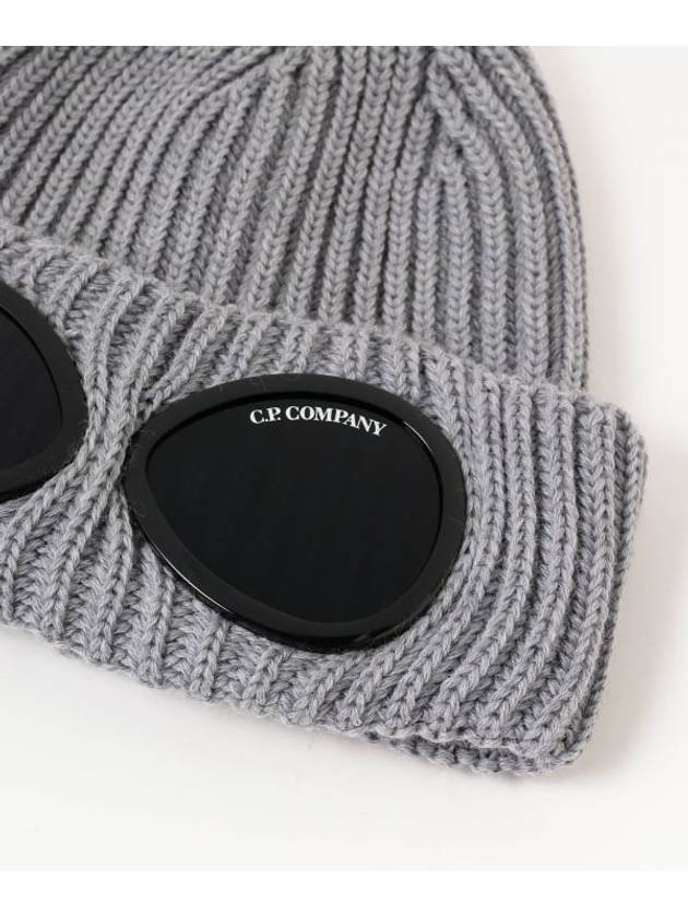 Signature Goggles Wool Beanie Grey - CP COMPANY - BALAAN 4