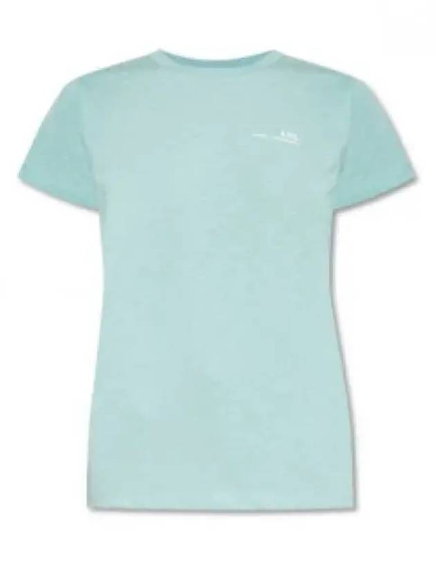 Women's Small Logo Short Sleeve T-Shirt Light Blue - A.P.C. - BALAAN 2