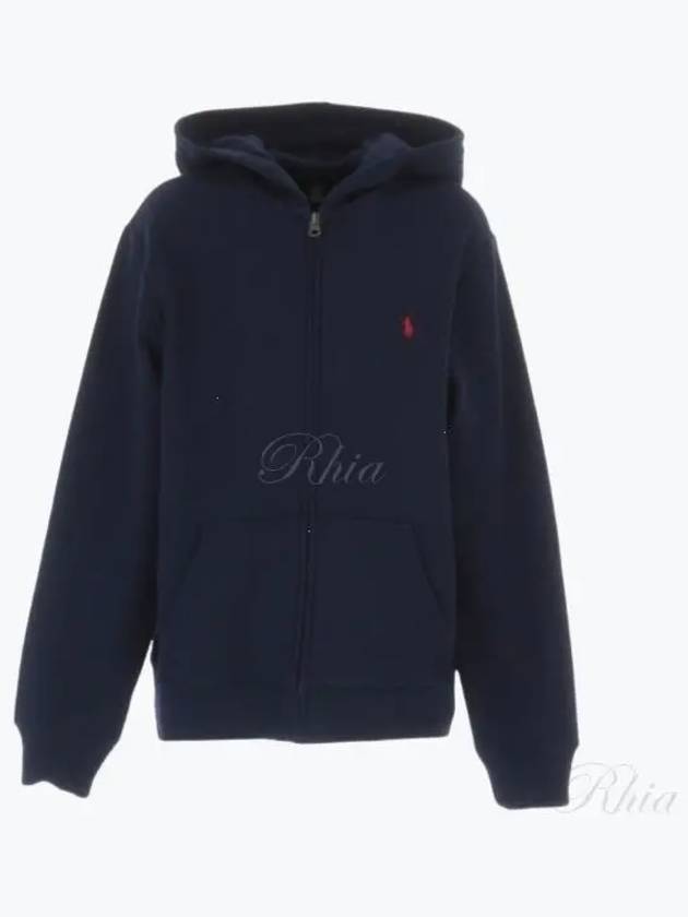 Kids Logo Knit Hooded Zip-Up Jacket Navy - POLO RALPH LAUREN - BALAAN 2