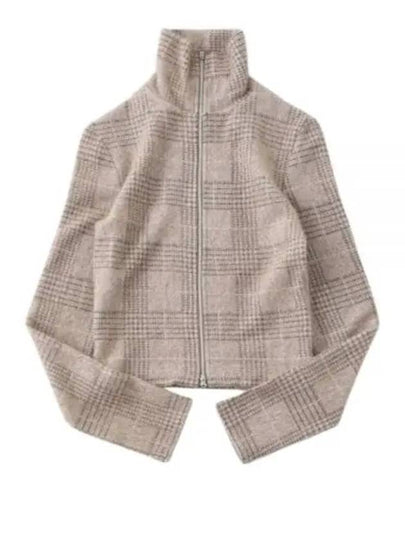 Slim zip hound check cardigan beige - OUR LEGACY - BALAAN 2