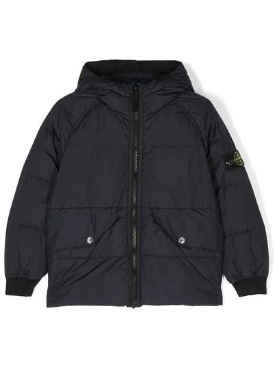 Kids Wappen Patch Hooded Padding Navy - STONE ISLAND - BALAAN 2