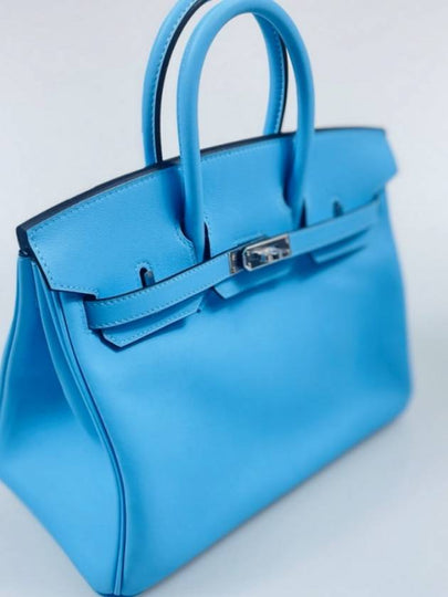 Birkin 25 Swift Celeste 7N Palladium Hardware - HERMES - BALAAN 2