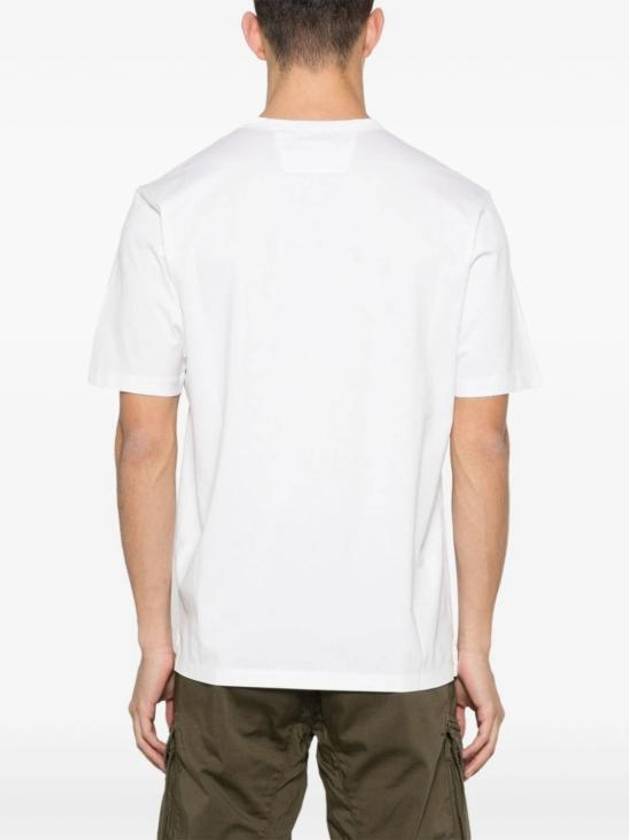 Mercerized Jersey Pocket Short Sleeve T-Shirt White - CP COMPANY - BALAAN 4