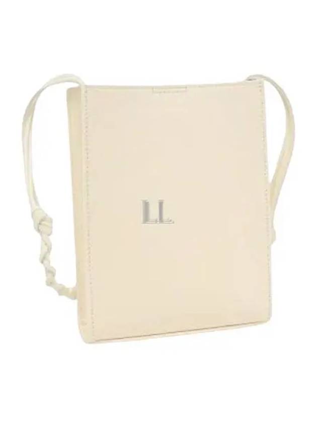 Tangle Small Embossed Logo Knotted Strap Leather Cross Bag Ivory - JIL SANDER - BALAAN 2