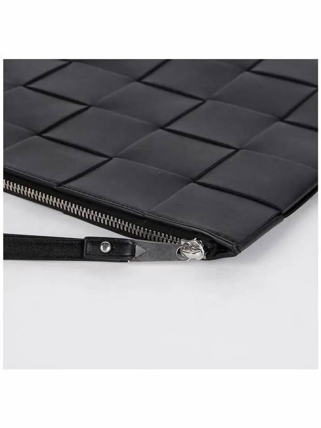 Intrecciato Weaving Strap Clutch Bag Black - BOTTEGA VENETA - BALAAN 5