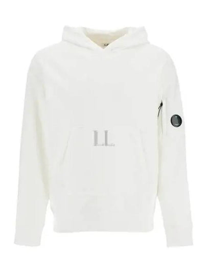 Diagonal Raised Fleece Lens Hoodie White - CP COMPANY - BALAAN 2