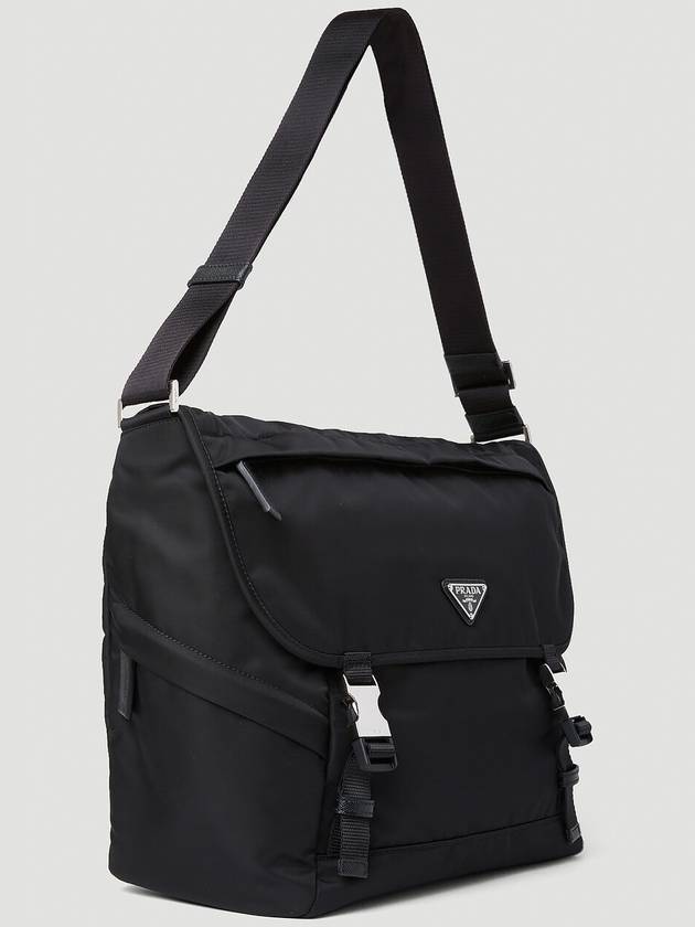 Re-Nylon Saffiano Shoulder Bag Black - PRADA - BALAAN 4