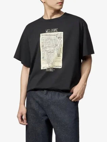 Graphic Print Short Sleeve T-Shirt Black - MAISON MARGIELA - BALAAN 2