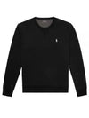 Embroidered Logo Basic Crew Neck Sweatshirt Black - POLO RALPH LAUREN - BALAAN 2