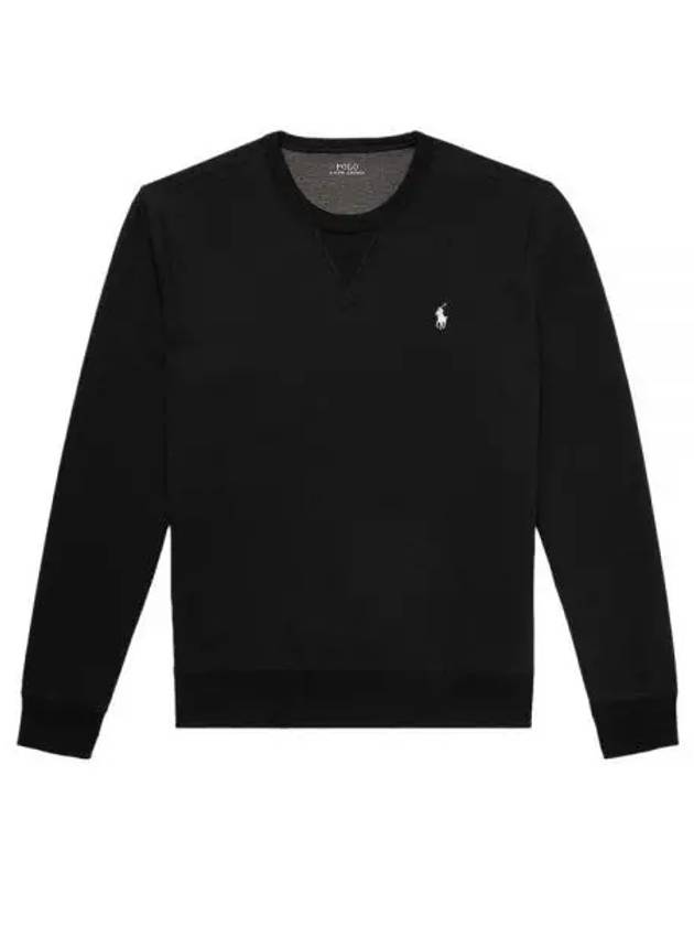 Embroidered Logo Basic Crew Neck Sweatshirt Black - POLO RALPH LAUREN - BALAAN 2