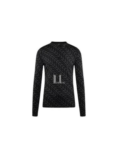 Men's Thor Allover Logo Print Long Sleeve T-Shirt Black - J.LINDEBERG - BALAAN 2