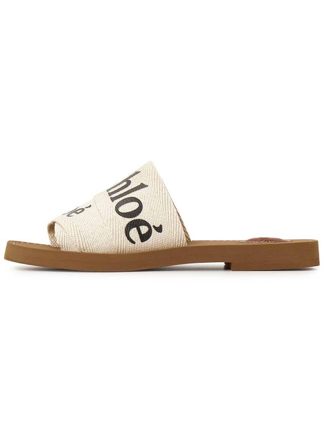 Woody Logo Flat Mule Slippers White - CHLOE - BALAAN 5