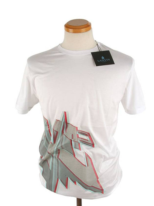 M20TS7A015 00 Mint line printing white Tshirt - LANVIN - BALAAN 2