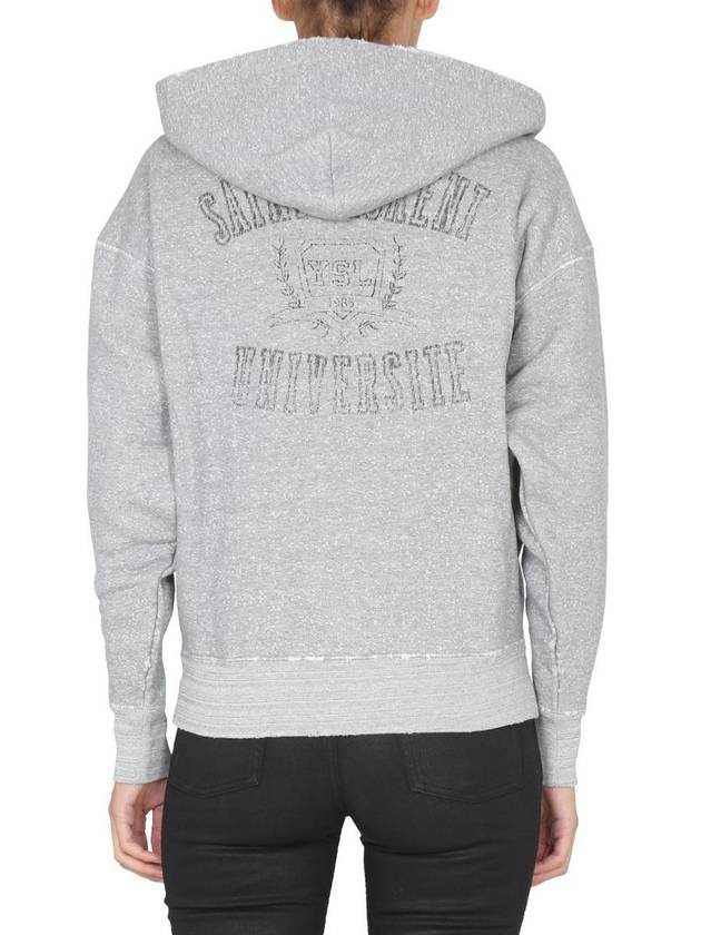 Distress Hooded Sweatshirt 704159 Y36XQ 1450 B0110815588 - SAINT LAURENT - BALAAN 4