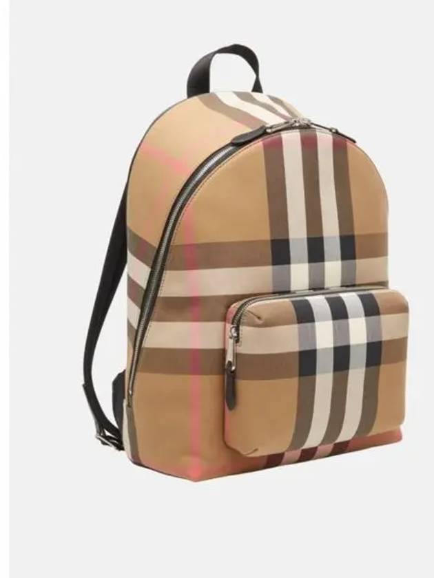 Jeff Check Backpack Brown - BURBERRY - BALAAN 1