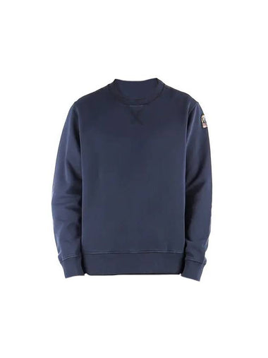 Caleb Basic Logo Patch Sweatshirt Navy - PARAJUMPERS - BALAAN 1