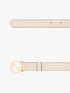 Blondie Thin Leather Belt White - GUCCI - BALAAN 5