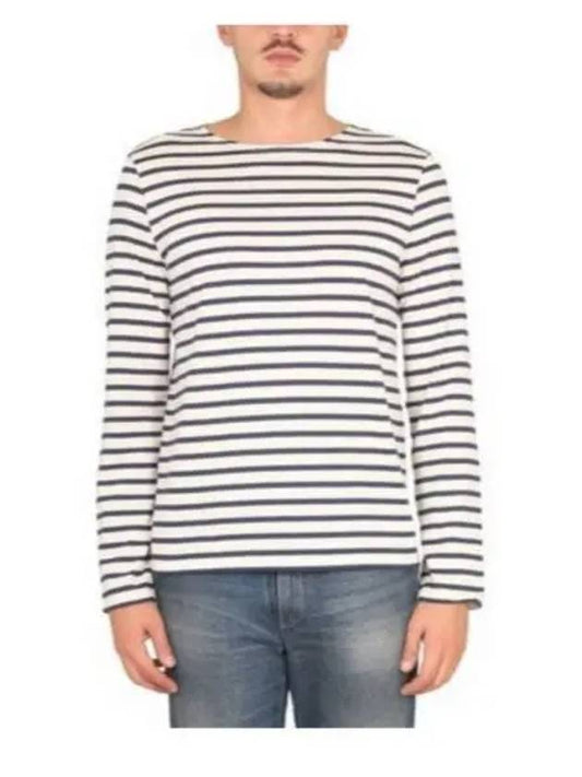 Mingquire Modern Stripe Long Sleeve T Shirt 9858 - SAINT JAMES - BALAAN 1