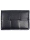 Intrecciato Leather Card Wallet Black - BOTTEGA VENETA - BALAAN 2