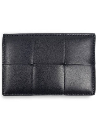 Intrecciato Leather Card Wallet Black - BOTTEGA VENETA - BALAAN 2