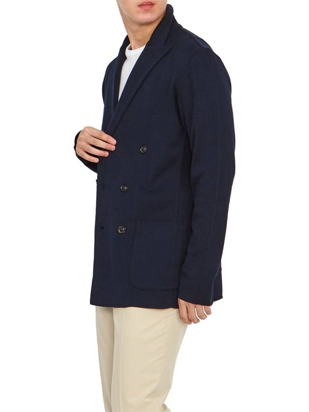 Men's Double Breasted Cardigan Navy - RVR LARDINI - BALAAN 6