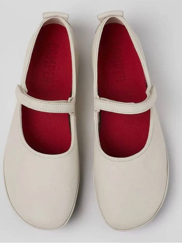 Right Leather Mary Jane Flat Shoes White - CAMPER - BALAAN 5