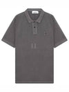 Men's Logo Patch Short Sleeve Polo Shirt Steel Grey - STONE ISLAND - BALAAN 2