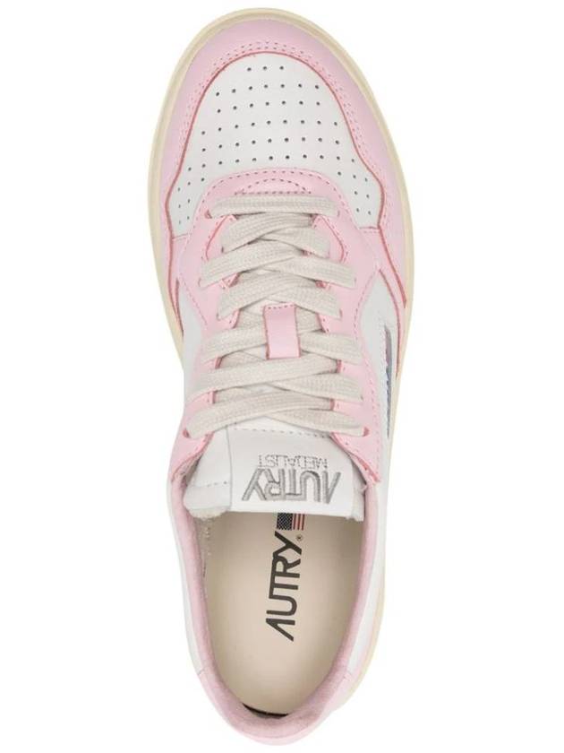 Women's Medalist Bi-Color Low-Top Sneakers White Pink - AUTRY - BALAAN 5