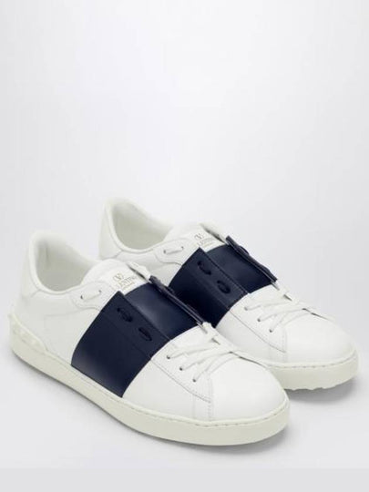 Calfskin Open Low Top Sneakers White Marine - VALENTINO - BALAAN 2