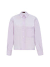 Cotton Crop Shirt LavenderC3WBL71LA - CALLAITE - BALAAN 1