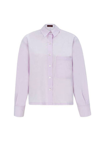 Cotton Crop Shirt LavenderC3WBL71LA - CALLAITE - BALAAN 1